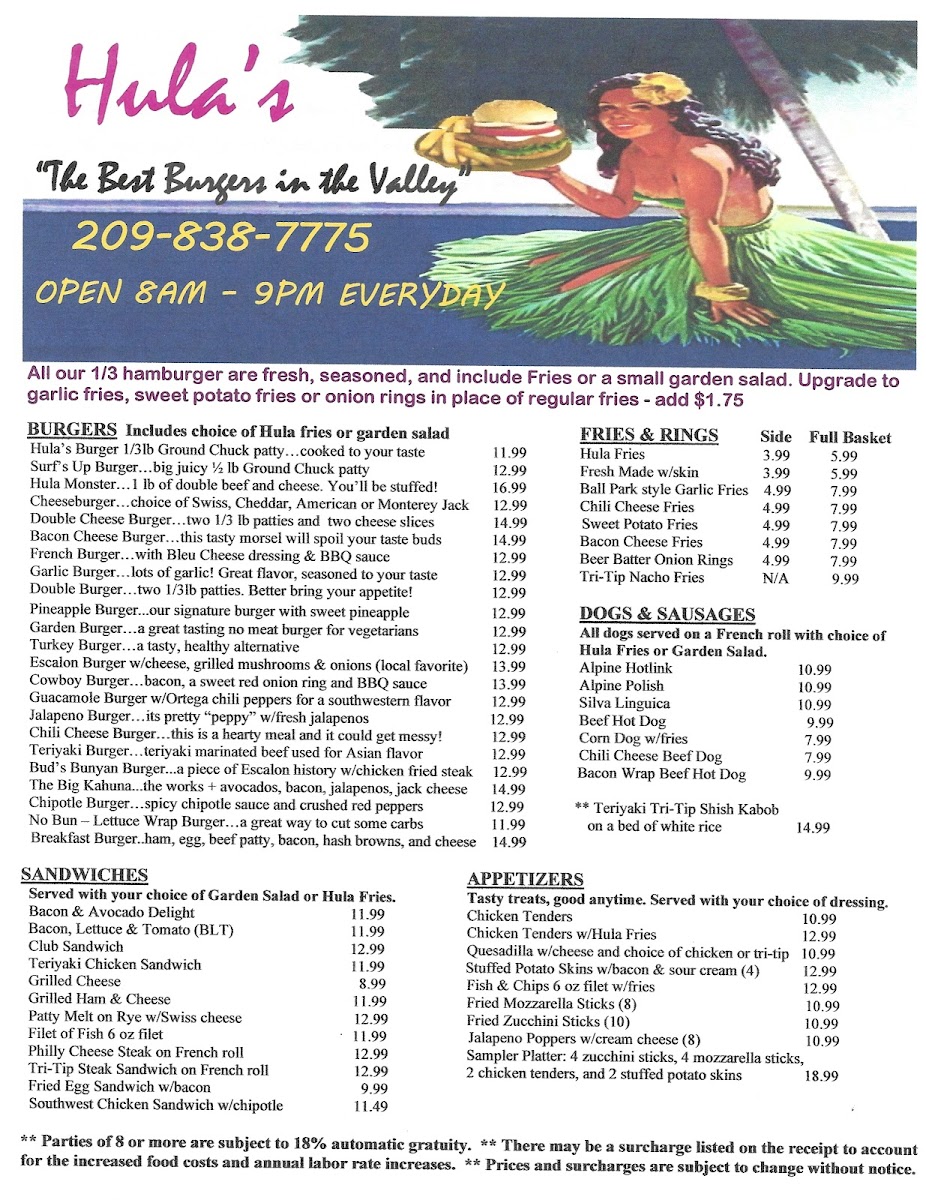 Hula's Menu - Image 6
